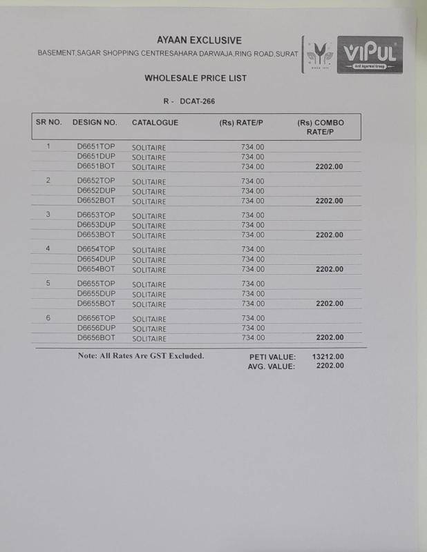 Vipul solitaire aari Wholesale dress materials online